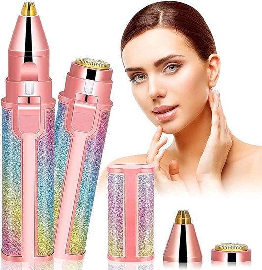 2 in 1 Rechargeable Eyebrow Trimmer & Facial Hair Remover